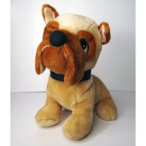 Vintage Sugar Loaf Plush Dog 10" Tan / Brown New Old Stock from Retail Store